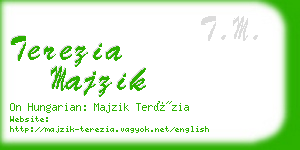 terezia majzik business card